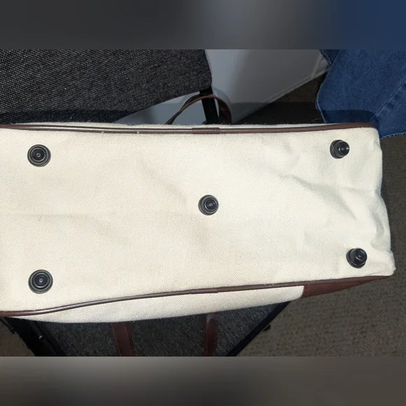 Adidas Trefoil Retro Canvas Tote Bag | Vintage Gym Duffle Weekender - Picture 9 of 9